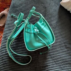 Green Leather Bucket Bag